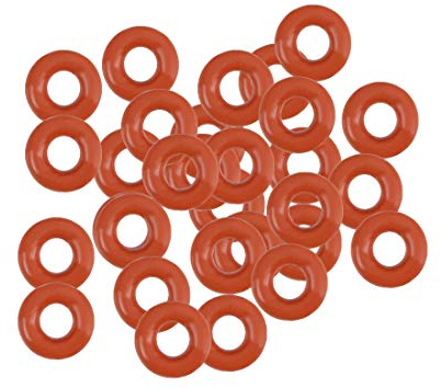 sourcing map 30 Stk. Silikon O Ring VMQ Dichtung 5 mm Außen 2 mm Innen 1,5 mm Breite Rot