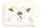 The Leonardo Collection Small Serving Tray Country Life Bees Floral Kitchen Top Saver Tea Bag Tidy 21cm, White