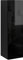 Wuun® Hochschrank 100cm Hängeschrank Badezimmerschrank Wohnwand (Schwarz-Matt/Schwarz-Hochglanz)