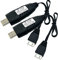 2 Pack 11.1V Lipo Battery Charger Cable,3S 2A LIPO Battery USB Charger Cables with XH-4P Plug Connector for Airsoft RC Car Drone Boats