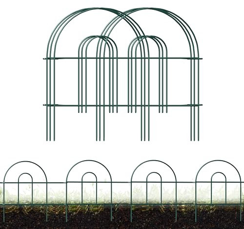 FOREHOGAR Dekorativer Gartenzaun, faltbar, Metalldraht, Einfassung, Blumenzaun, 45,7 x 15,7 m, Außenterrassenlandschaft
