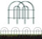 FOREHOGAR Dekorativer Gartenzaun, faltbar, Metalldraht, Einfassung, Blumenzaun, 45,7 x 15,7 m, Außenterrassenlandschaft