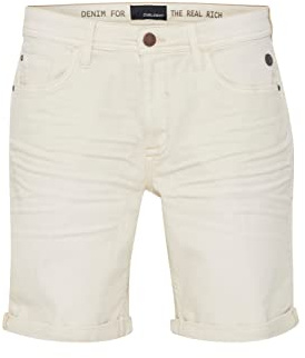 Blend 20715426 Herren Jeans Shorts Kurze Jogg Denim Shorts mit Stretch 5-Pocket Twister Fit Slim/Regular Fit, Größe:2XL, Farbe:Cloud Cream (120804)