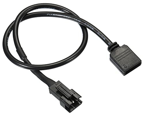 PATIKIL 3 Pin 5V 30cm Long Computer Motherboard Interface to SM3P Male Extension Cable, Power Adapter Plastic Metal for RGB Fans LED Strips, Black