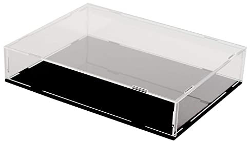 Evron Vitrine für Sammlerstücke, transparente Acryl-Box, alternatives Glas, für Actionfiguren, Aufbewahrung und Organisation von Spielzeug (40 x 30 x 8 cm)