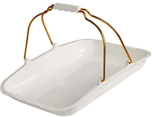 STOBAZA Vassoio per Pane Rettangolare Contenitore per Torte in Plastica con Manico Vassoio per Servire Alimenti per Casa Feste e Picnic