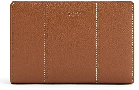 Le Tanneur, portefeuille moyen modèle, porte monnaie zippé, en cuir grainé, juliette, femme, 3 poches plates, 3 soufflets, poche zippée monnaie, 10 compartiments cartes, poche plate arrière, anti rfid