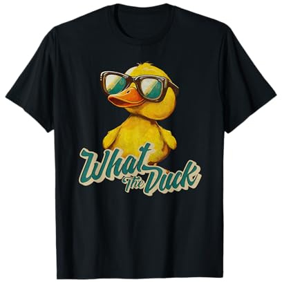What The Duck Divertido patito de goma amarillo ama a los patos Camiseta