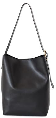 Madewell The Essential Bucket Tote für Damen aus Wildleder, true black, Einheitsgröße