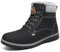 Mishansha Uomo Antiscivolo Scarponcino Inverno Caloroso Stivali da Neve Scarponi Trekking Impermeabili Outdoor, Calda Nero 46
