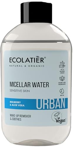 Mizellen Reinigungswasser für empfindliche Haut – 99,1% natürliche Inhaltsstoffe, vegan zertifiziert, Mizellenwasser mit Aloe Vera, Drachenblut und Moringa, Make-up Entferner - 400 ml