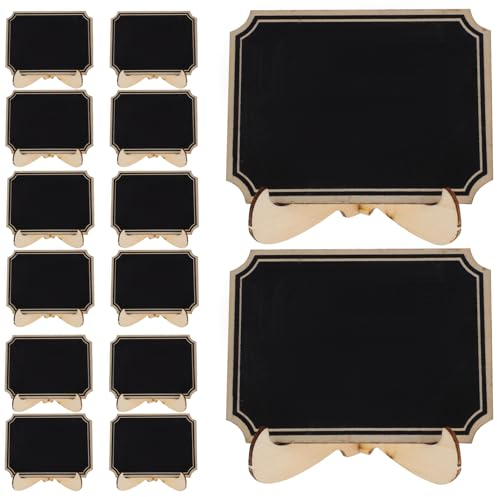 Cabilock 20St abgerundete Ecken die Büroeinrichtung Tafeln hochzeitsdeko schwarze Buchstabentafel abwischbares Briefbrett Haushalt schmücken Cafe kleine Tafel das Schild hölzern