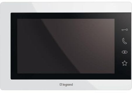 EASYKIT Essential, Monitor Adicional de Videoportero, Pantalla a Color de 7, teclas de sensor, configuración personalizada, Blanco