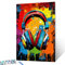 Tucocoo Malen nach Zahlen, Graffiti-Kopfhörer, 40 x 50 cm, Leinwand, buntes DIY-Ölgemälde für Erwachsene mit Pinseln und Acryl-Pigment, Musik-Banksy-Kunstbild für Heimdekoration (ohne Rahmen)
