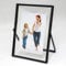 LEEMASING Schwebender Bilderrahmen, Metall, Glas, Tischplatte, Schreibtisch-Display für Valentinstag, Hochzeit, Zuhause oder Büro, passend für 12,7 x 17,8 cm große Fotos (schwarz, 12,7 x 17,8 cm)