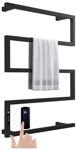 Radiador toallero de pared baño electrico, Radiadores toalleros electricos bajo consumo 89w calentador de toallas electrico para baño Pantalla LED, Control táctil, Temporizador(Size:220V,Color:Hardwir