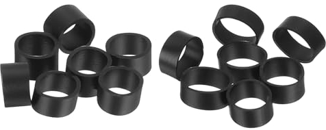 sourcing map 100Pcs Silicone Rubber Bands, 6x5mm/8x5mm Rubber Bands Rings Cable Ties Strong Elastic Bands Non-slip for Cord Wrapping Bag Wraps, Black