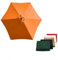 Auvent De Dessus De Parapluie De Remplacement Imperméable, Tissu de Housse De Rechange pour Parasol De Jardin Terrasse Plage, 6 Nervures Toile De Fabric Cover ﻿ ﻿(Orange,3.0m/10ft)