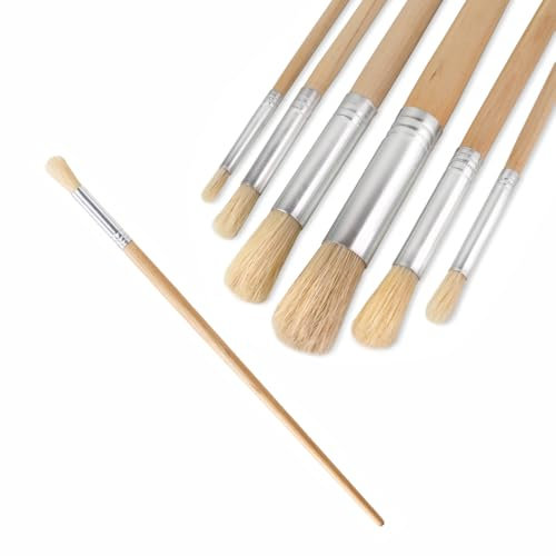 Klein Pinsel Borstenpinsel Rundpinsel Verschiedene Größen oder Set (1 Stück, 10mm)