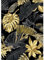 MEIYUDA Diamond Painting Schwarz Goldene Blätter, 5D Erwachsene Kinder, DIY Set Diamant Bilder, Handwerk Malerei Kits für Home Wand Décor 30x40cm