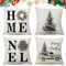 Kissenbezug Weihnachten,4Pcs Weihnachten Dekokissen 50x50 ,Weihnachtskissenbezug,Dekorative Kissenhülle Winter,Kissenhüllen Weihnachten Zierkissenbezüge,Weihnachten Leinen Kissenhüllen Weihnachtsserie