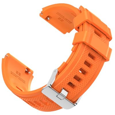 MEGALITH Bracelet Montre 22mm Silicone Orange: Dégagement Rapide Bracelets de Remplacement pour Montres Connectées