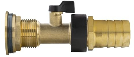 1 Brass Metal Lever Water Butt Replacement Tap with Quick Hosepipe Outlet – Durable Bib Tap for Garden Watering and Irrigation Systems (Brass Valve 3/4 Barb)