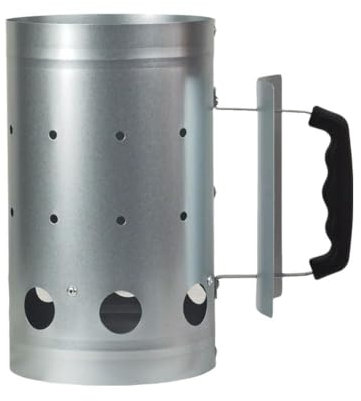Holzkohle-Kaminanzünder, tragbarer Grillkohle-Kaminanzünder mit Handschuhen, Edelstahl-Feuergrill-Starter-Kit