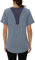 Terecey Sportshirt Damen Kurzarm Fitness Shirt Weich Locker Yoga Shirt Rundhals Schnell trocknend Funktionsshirt Leichtes Lässig Sport Workout Laufen Tops mit Back Mesh, Navy Blau XXL