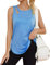 Gyabnw Sport Top Damen Locker Sportoberteil Fitness Top Gym Yoga Shirt Sommer Ärmellos Sportshirt
