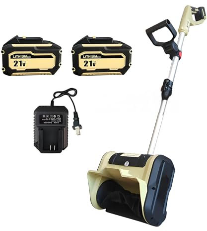 Pala De Nieve Eléctrica De Mano, Lanzanieves Retráctil con Batería y Cargador, Soplador De Nieve Compacto y Ligero para Quitar La Nieve En Invierno De La Calzada