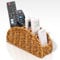 5-Compartment Remote Control Holder – Synthetic Rattan Organizer for TV Remotes, Makeup Brushes, Office Supplies, Stylish Wicker Desk Caddy for Living Room, Bedroom, Office, Patent Pending (Natural)
