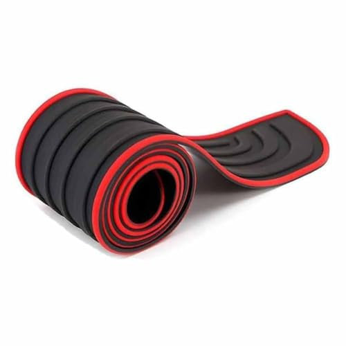 MUGONGWEI Auto Zubehör Stoßstangenschutz Gummi Anti-Kratz, für Audi A3 Sportback Hatchback Selbstklebender Heckstoßstangenschutz, Ladekantenschutz Kofferraum,104cm*9cm-B/BlackRed