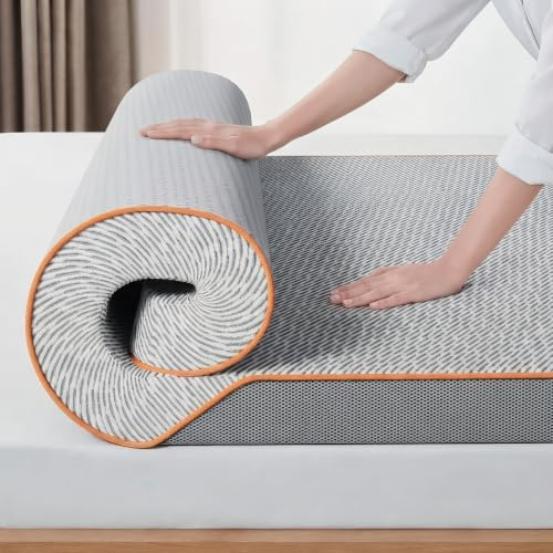 PERLECARE Topper 140 x 200 cm, altezza 7,5 cm, durezza H3 H4, schiuma fredda in gel con rivestimento per materasso di alta qualità, certificato Oeko-Tex®, per letto a molle e divano letto