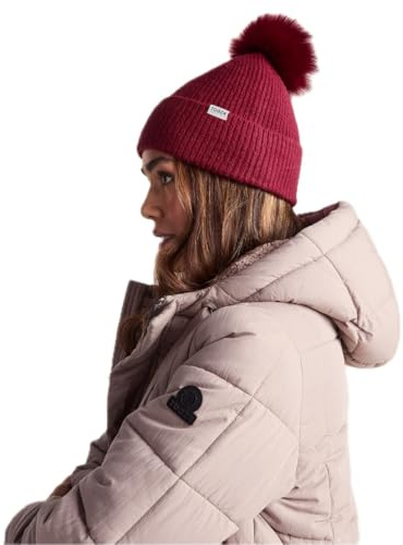 TOG24 Anya Unisex Knitted Beanie, Woolly Rib Turn Up Winter Hat
