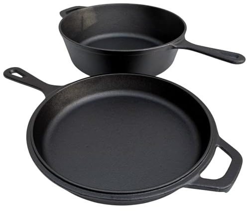 Thorness 𝗖𝗔𝗦𝗧 𝗜𝗥𝗢𝗡 𝗦𝗞𝗜𝗟𝗟𝗘𝗧 & 𝗟𝗜𝗗 3.3L – Combo Cooker for Oven & Stovetop