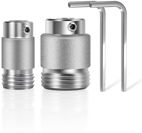 Mxmoonant Verchromte Diamantschleifer-Bits 1,6 cm und 2,5 cm | für Buntglasschleifer mit Gewinde zur automatischen Wasserfüllung, 2 Stück