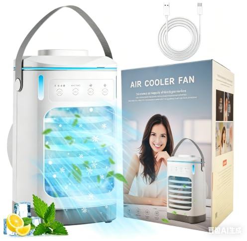 Portable Air Conditioners, Personal Air Conditioner with 3 Speeds & 2/4/6/8H Timer
