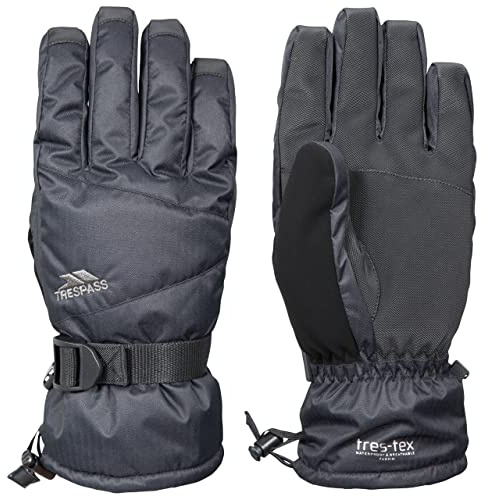 Trespass Punch, Black, M, Gepolsterte Wasserdichte Handschuhe für Herren, Medium, Schwarz