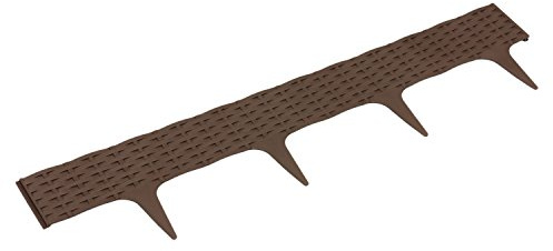 3,9 m Rasenbord braun Rattan Optik Kunststoff Palisaden Beetumrandung