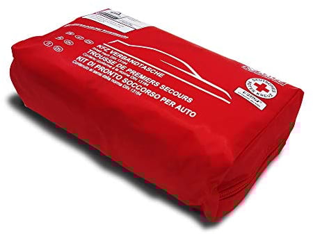 Quattroerre 16056 Trousse de Premiers Secours Homologuée Norme DIN 13167 pour Voiture