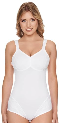 Susa Body ohne Bügel London I Body Shapewear Damen stark formend I Frauen Mieder I Softer Bodysuit mit Shaping Effekt I Formt Taille, Bauch und Po