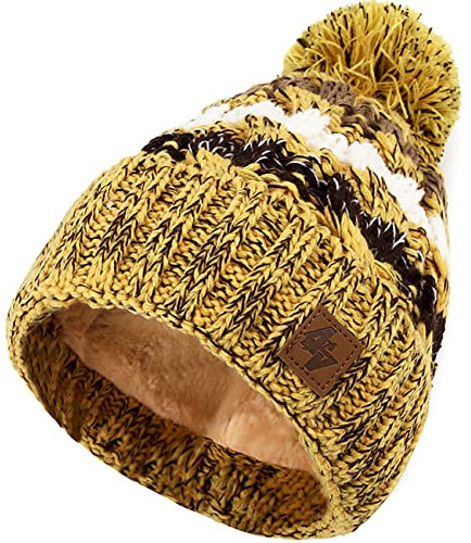MFAZ Morefaz Ltd Mädchen Winter Beanie Mütze Kinder Groß Pom Pom Style Kids SKI Snowboard (Pink Olivia)