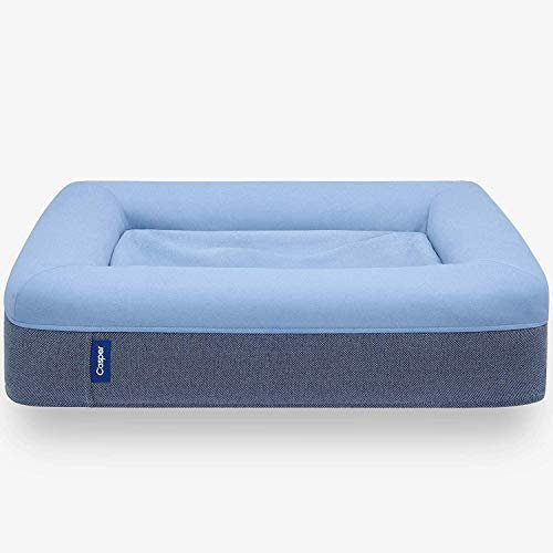 Casper Hundebett aus Plüsch-Memory-Schaum, Größe M, Blau