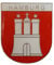 Unbekannt Maritimshop Kühlschrankmagnet Stadt Souvenir Hamburg Wappen mit Tor und Schriftzug 3,5 x 3 cm