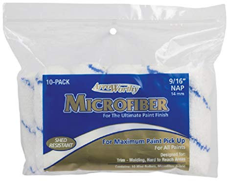 Arroworthy 4-mfr4ck en microfibre Housse de rouleau à peinture, 10,2 cm X 9/40,6 cm