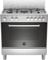 Cucina a gas con forno elettrico, N° 5 Fuochi, 80x50 cm, colore Inox, Serie Futura
