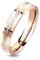 Paula & Fritz® Partner-Ring Damen Herren schwarz rosé-Gold Edelstahl-Ring Silberne Pfeile 5mm 6mm breit 47 (15) – 72 (22.9) R-M7237R_80