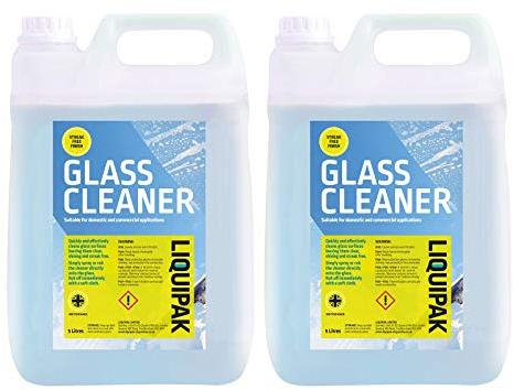 Liquipak Glass & Window Cleaner 10L – Professional Streak-Free Window & Glass Cleaner for Domestic & Commercial Use – Fast Dry, No Smear Finish for Windows, Mirrors, Windscreens & Surfaces (10 Litres)