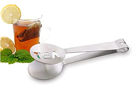 Tea Bag Squeezer Mini Tongs - Tea Strainer Herba Tea Infuser - Stainless Steel - Quick & Easy - Perfect Tea Everytime